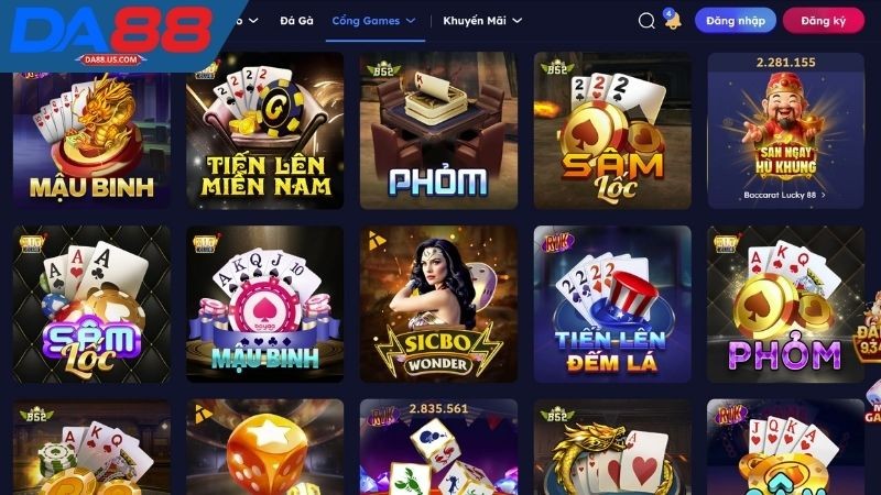 Sảnh cá cược Game Bài Da88 Sảnh cá cược Game Bài Da88