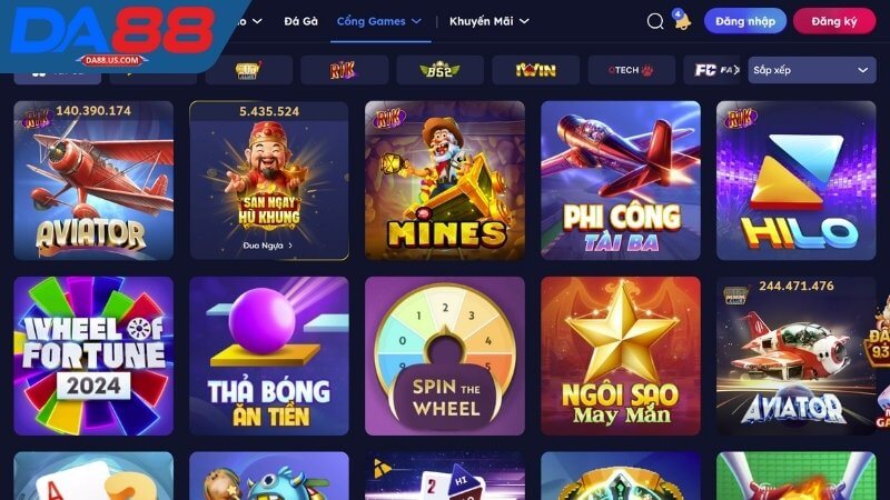 Sảnh cá cược Games Nhanh Da88 Sảnh cá cược Games Nhanh Da88