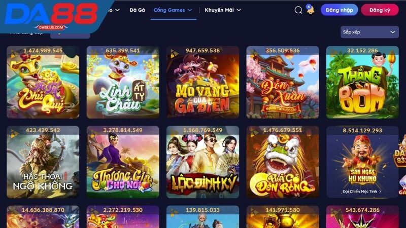 Sảnh cá cược Slots Games Da88 Sảnh cá cược Slots Games Da88