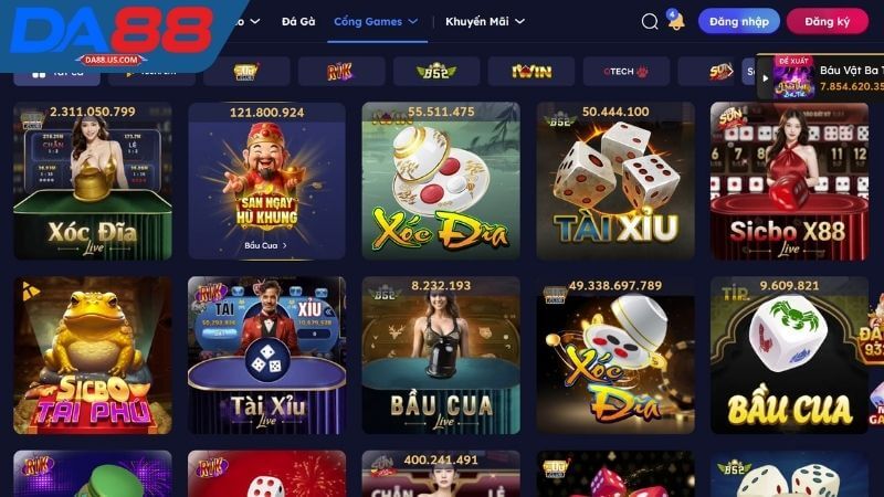 Sảnh cá cược Table Games Da88 Sảnh cá cược Table Games Da88